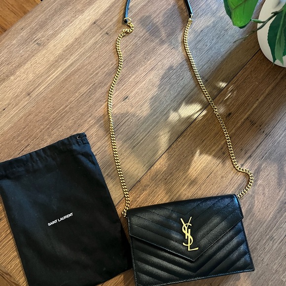 Saint Laurent Cassandre Envelope Chain Purse - Picture 1 of 4
